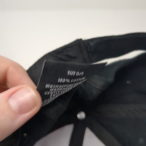 All Blacks Strapback Baseball Cap Black One Size Adjustable Embroidered 6 Panel - Picture 10 of 10